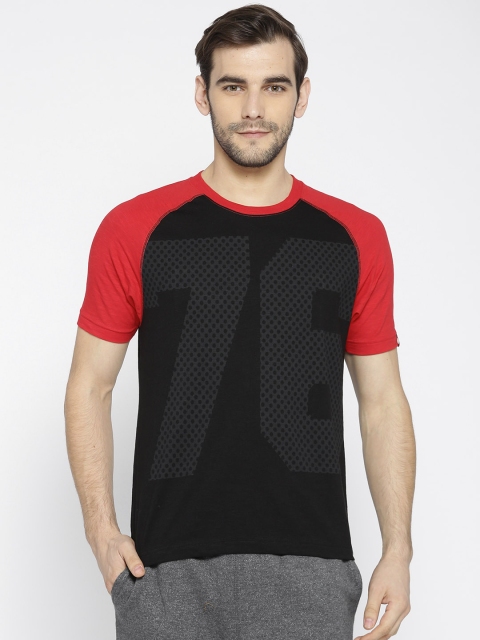 

Jockey Men Black Printed Round Neck T-shirt
