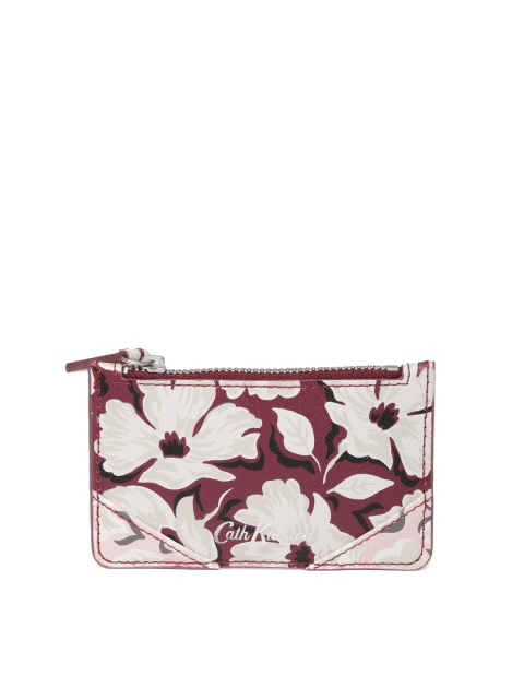 

Cath Kidston Women Burgundy & Grey Floral Print Card Holder