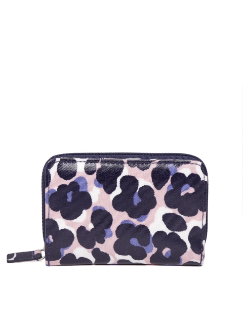 

Cath Kidston Women Navy & Pink Printed Zip-Around Wallet, Navy blue