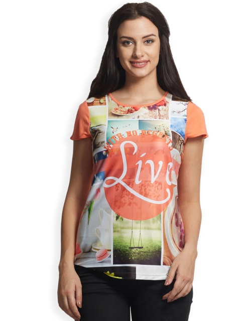 

Sweet Dreams Women Multicoloured Printed Round Neck T-shirt, Multi
