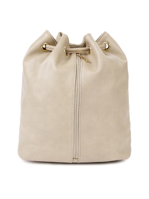 

Mast & Harbour Women Beige Solid Backpack