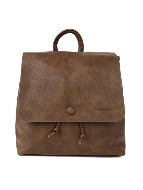 

Mast & Harbour Women Brown Solid Backpack