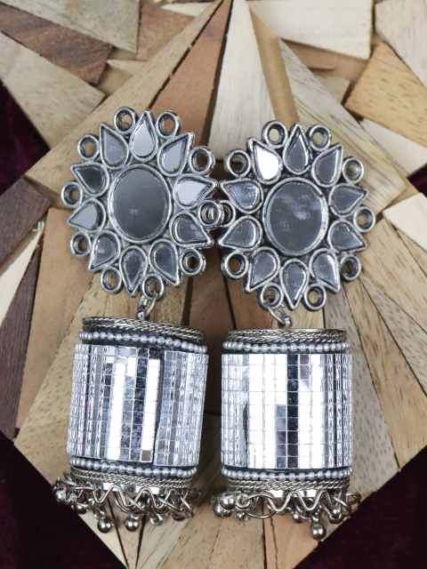 

Krelin Silver-Toned Classic Brass Plating Drop Earrings