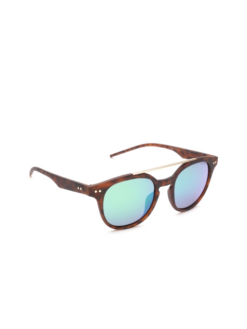 

Polaroid Unisex Printed Polarised Mirrored Oval Sunglasses 1023/S 202 51K7, Blue