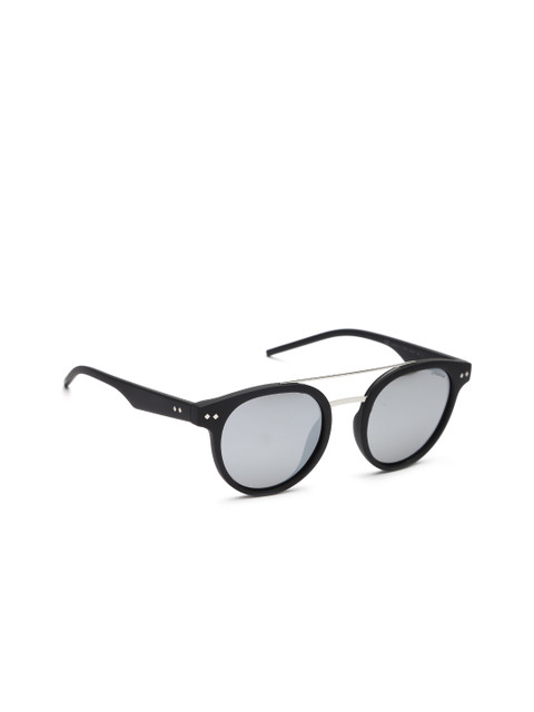 

Polaroid Unisex Mirrored Browline Sunglasses PLD 6031/S 003 49EX, Silver