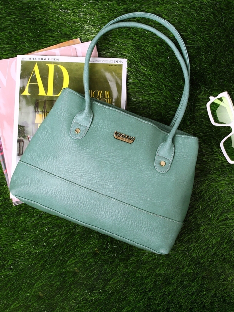 

Fostelo Sea Green Textured Structured Shoulder Bag