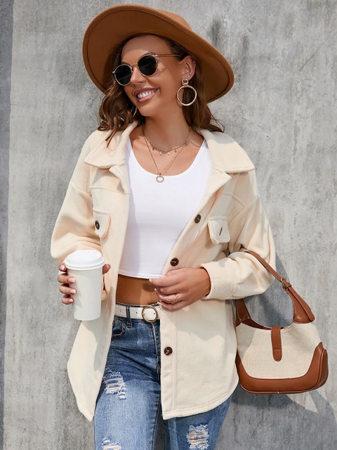 

BoStreet Women Peach-Coloured Crop Tailored Jacket