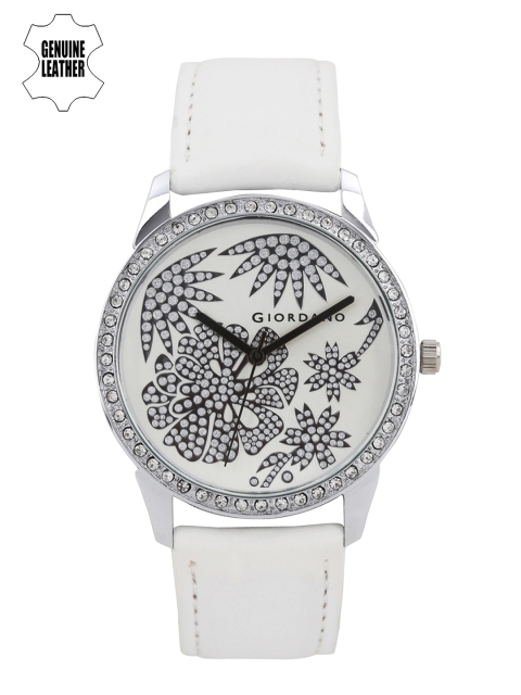 

GIORDANO Women Silver-Toned Patterned Analogue Watch 60069