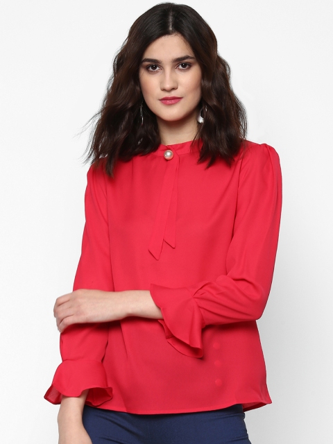 

SASSAFRAS Women Pink Solid Top