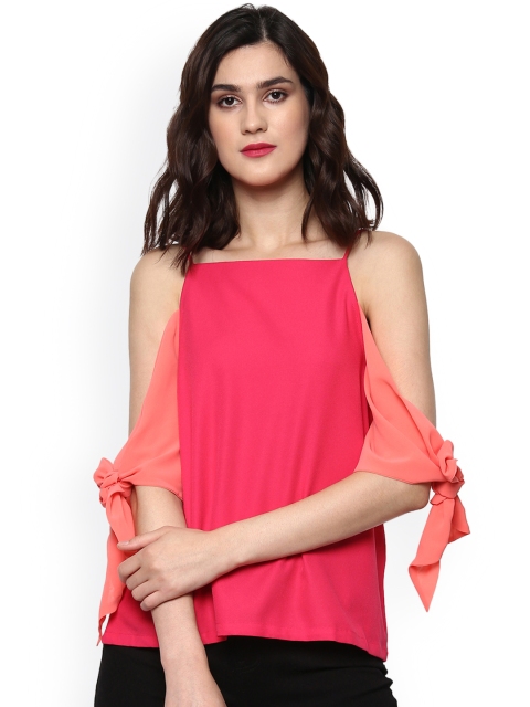 

SASSAFRAS Women Pink Solid Top