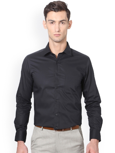 

Peter England Men Black Regular Fit Solid Formal Shirt