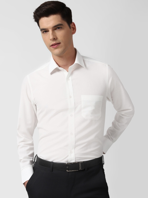 

Peter England Men White Solid Formal Shirt