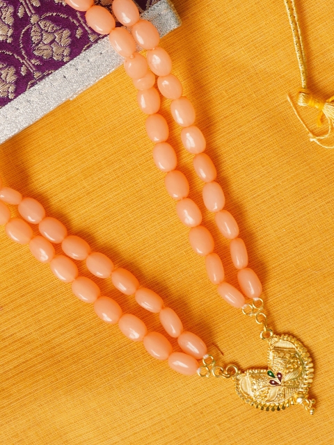 

Unnati Silks Orange Layered Necklace