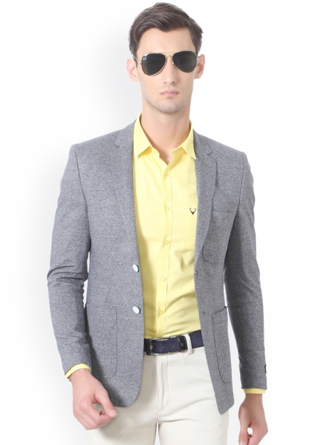 

Solly Sport by Allen Solly Grey Slim Fit Single-Breasted Casual Blazer