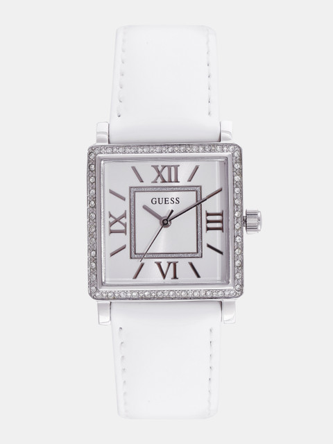 

GUESS Women Off-White Analogue Watch W0829L1