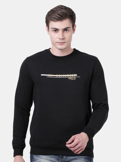 

t-base Men Black Printed Sweatshirt