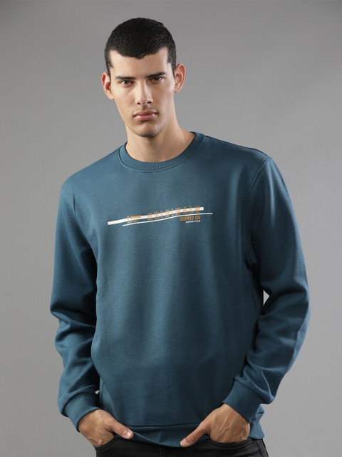 

t-base Men Blue Fleece Sweatshirt