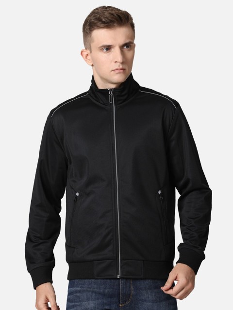 

t-base Men Black Windcheater Bomber Jacket
