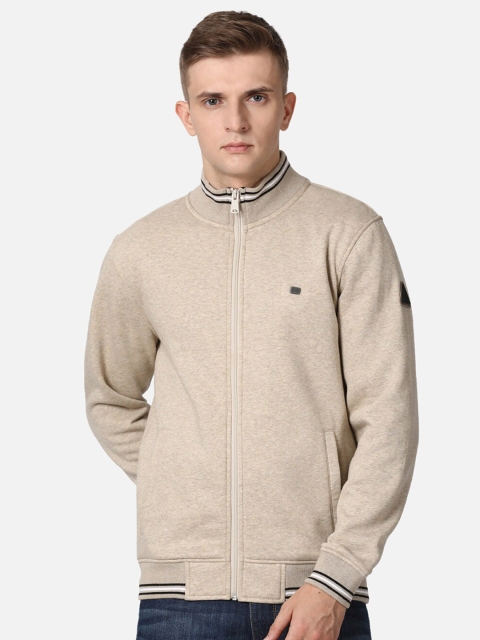 

t-base Men Cream-Coloured Front Open Sweatshirt