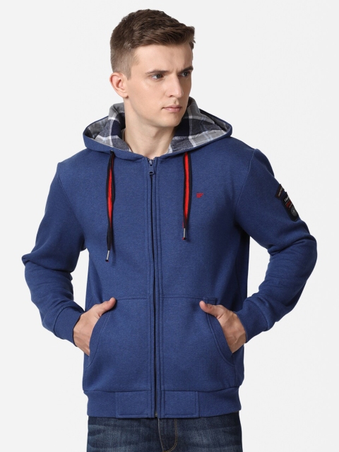 

t-base Men Blue Hooded Sweatshirt