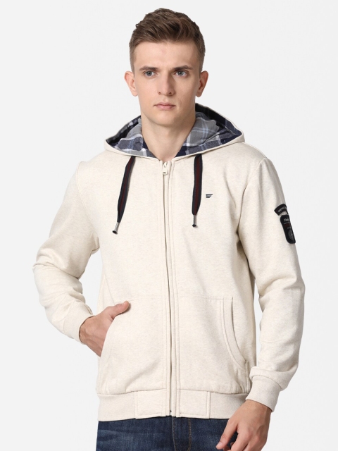 

t-base Men Cream-Coloured Cotton Pullover Sweatshirt