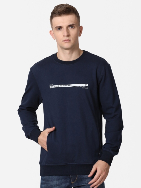 

t-base Men Blue Cotton Sweatshirt