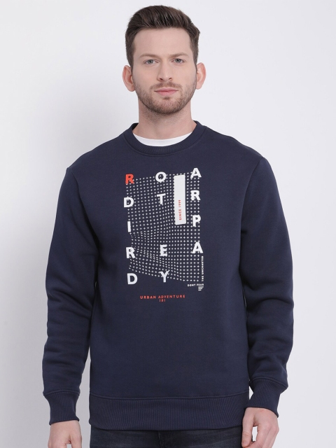 

t-base Men Navy Blue Printed Sweatshirt