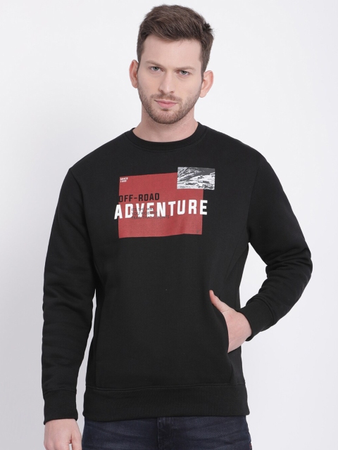 

t-base Men Black Printed Sweatshirt