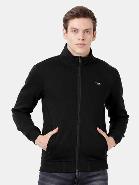 

t-base Men Black Solid Fleece Sweatshirt