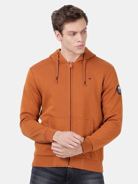 

t-base Men Orange Solid Sweatshirt