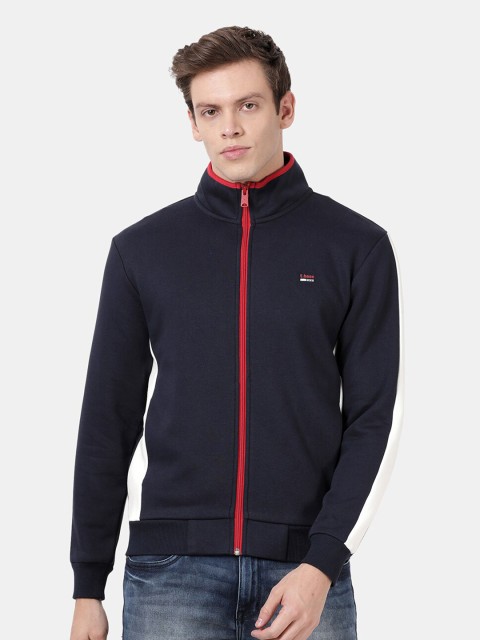 

t-base Men Navy Blue Fleece Sweatshirt