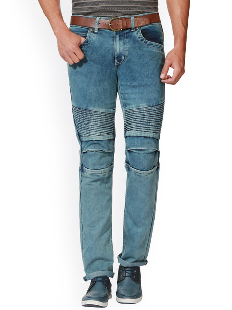 

People Men Blue Slim Fit Mid-Rise Clean Look Jeans