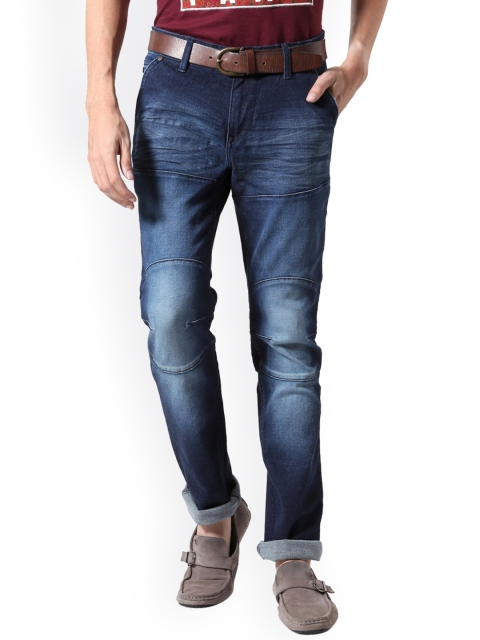 

People Men Blue Slim Fit Mid-Rise Clean Look Jeans