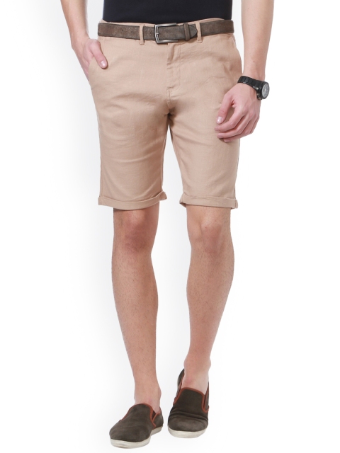 

People Men Beige Solid Slim Fit Chino Shorts