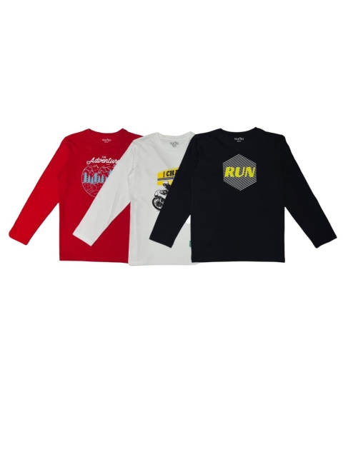 

Palm Tree Boys Pack of 3 Red & Grey T-shirt