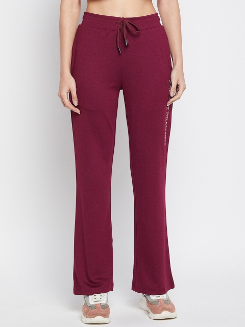 

MADAME M SECRET Women Maroon Solid Cotton Track Pants