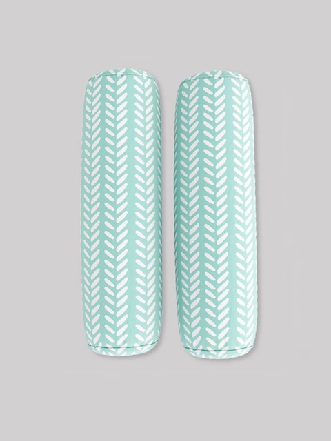 

Fancy Fluff Kids Sea Green & White Printed Organic Cotton Baby Bed Set