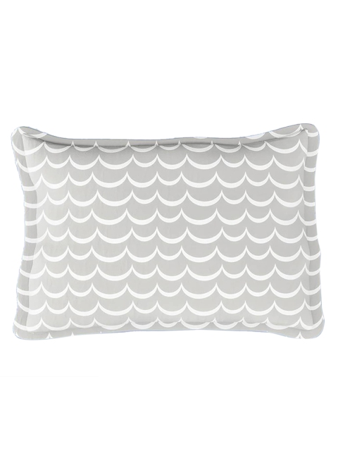 

Fancy Fluff Boys Blue & White Printed Organic Cotton Baby Bed Set, Grey