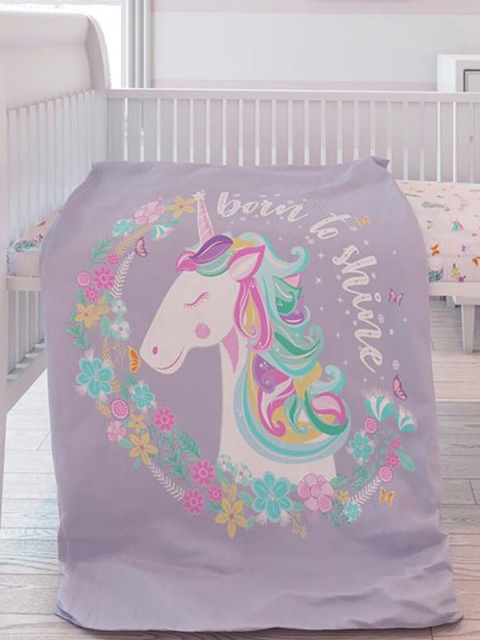 

Fancy Fluff Girls Pink Printed Organic Cotton Cot Bed Set