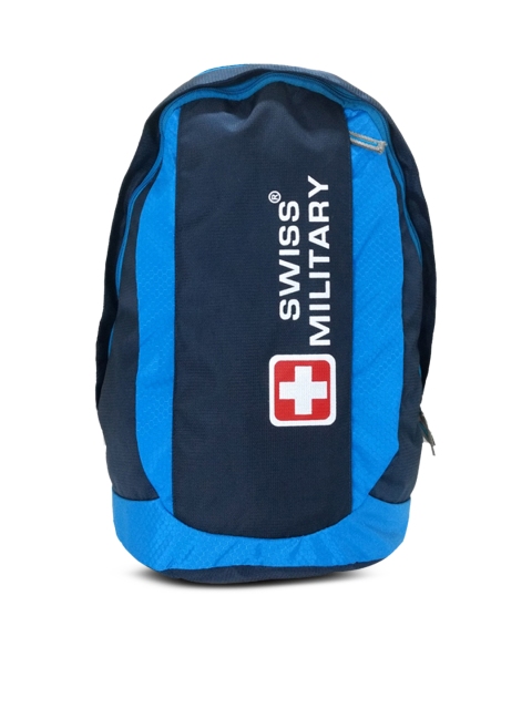 

SWISS MILITARY Unisex Blue Colourblocked Backpack