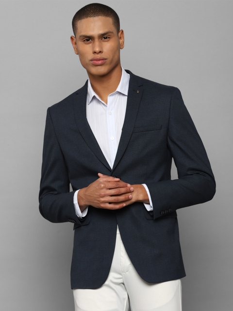 

Allen Solly Men Navy Blue Solid Slim Fit Blazers