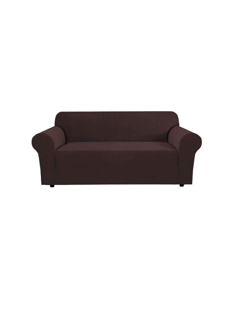 

HOUSE OF QUIRK 3 Seater Brown Solid Universal Sofa Cover
