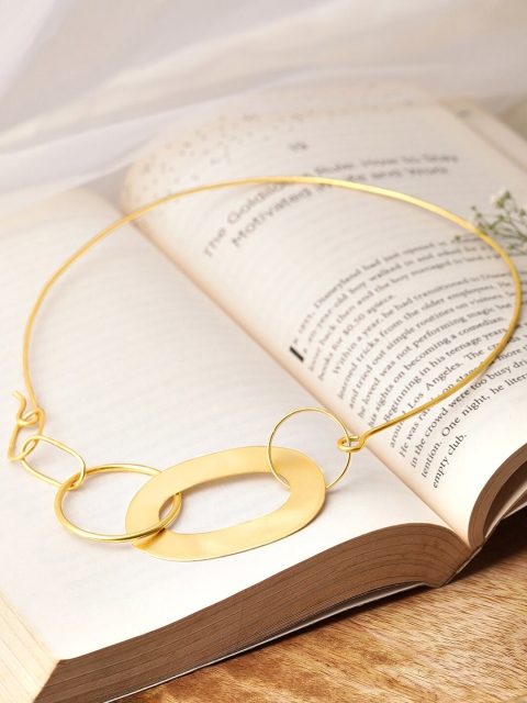

Rubans Voguish Gold-Toned Copper Gold-Plated Handcrafted Necklace
