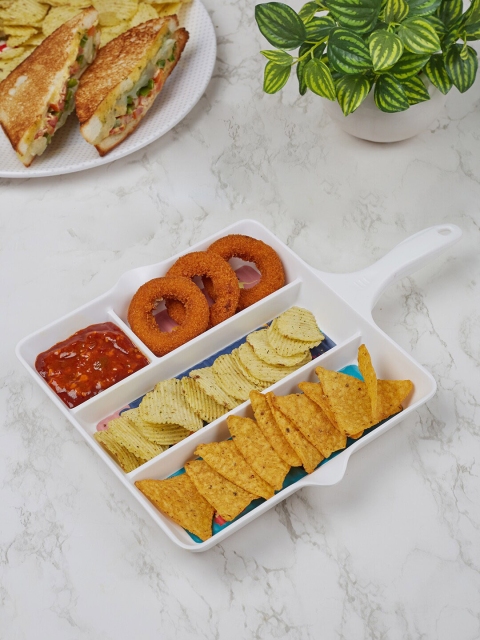 

HomeTown White Melamine Skillet Serving Platter