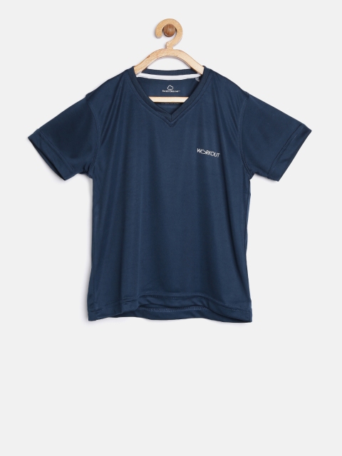

SDL by Sweet Dreams Boys Navy Solid V-Neck T-shirt, Navy blue