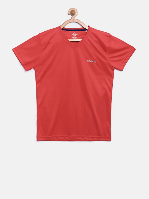 

SDL by Sweet Dreams Boys Red Solid V-Neck T-shirt