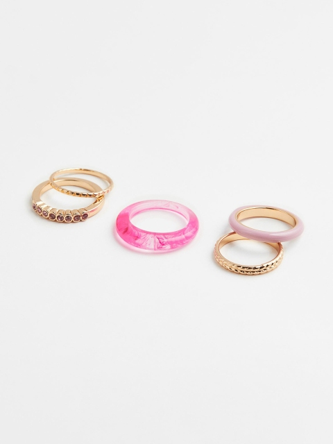

H&M Women Gold-Toned 5-Pack Rings