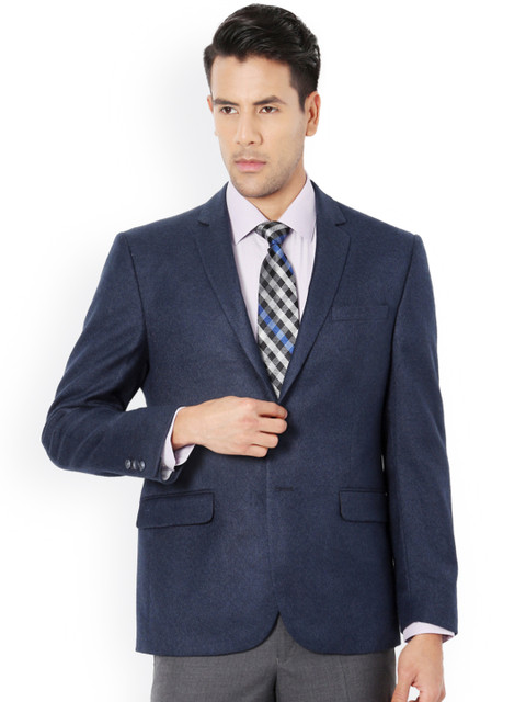

Van Heusen Blue Single-Breasted Slim Fit Formal Blazer