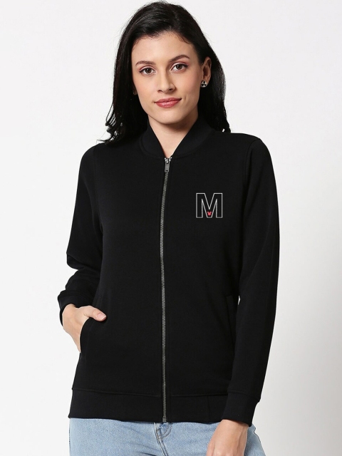 

Bewakoof Women Black Open Front Jacket