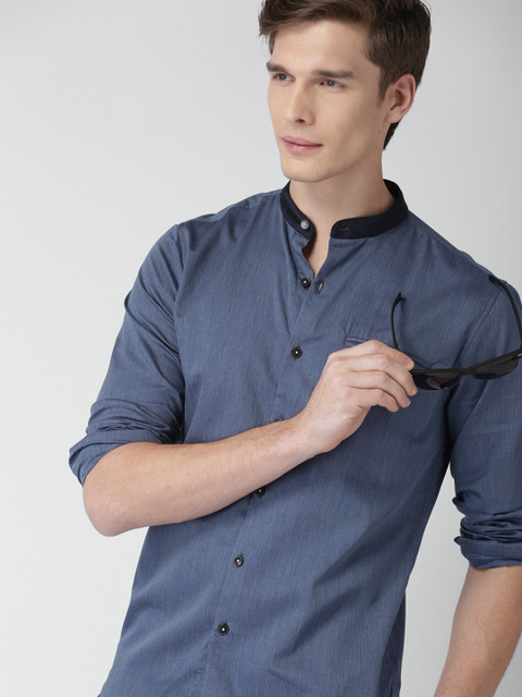 

INVICTUS Men Blue Slim Fit Solid Casual Shirt
